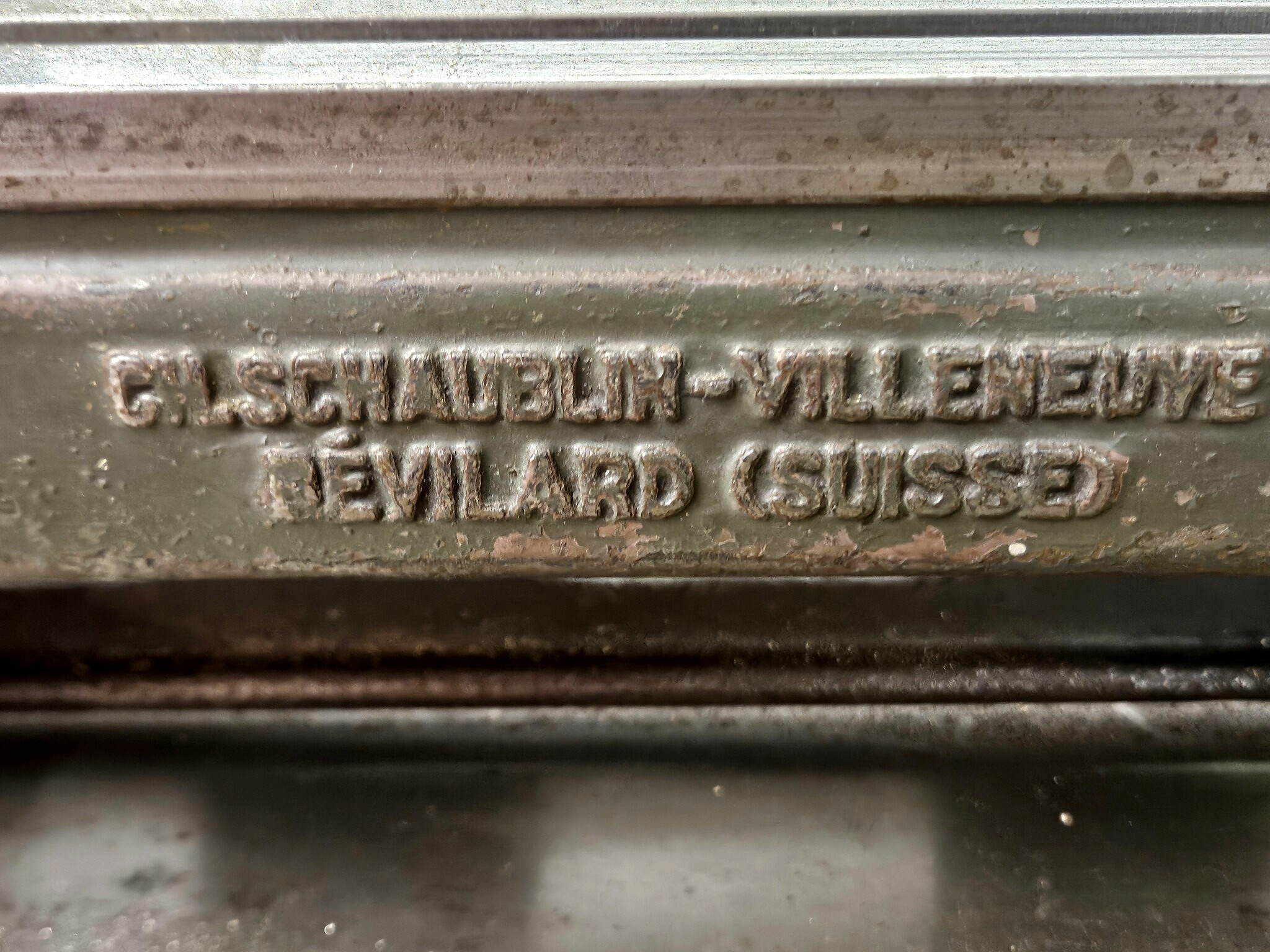 Herstellerbezeichnung Ch. Schaublin-Villeneuve Bévilard Suisse