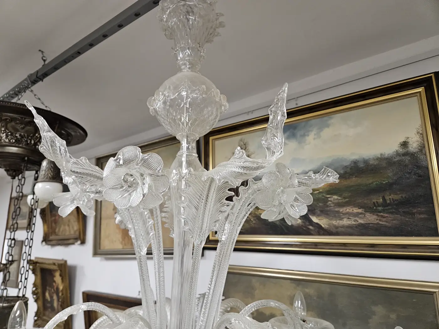 Murano-Glasleuchter, Detailansicht